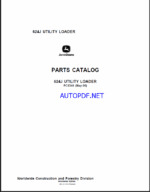 John Deere 624J UTILITY LOADER Parts Catalog