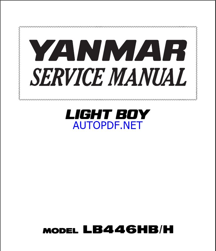 YANMAR LB446H SERVICE MANUAL