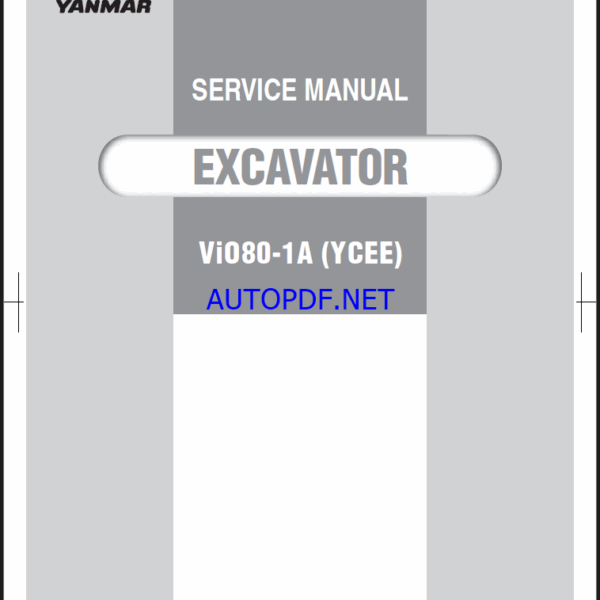 YANMAR VIO80-1A YCEE Crawler excavators SERVICE MANUAL