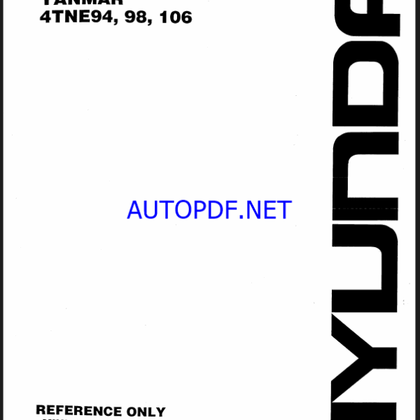 YANMAR 4TNE94,98,106 SERVICE MANUAL