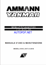 YANMAR B15 ,B17, B18 Operation and Maintenance Manual