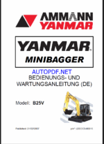 YANMAR B25V BEDIENUNGS- UND WARTUNGSANLEITUNG