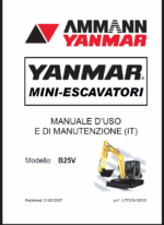YANMAR B25V MANUALE D’USO E DI MANUTENZIONE