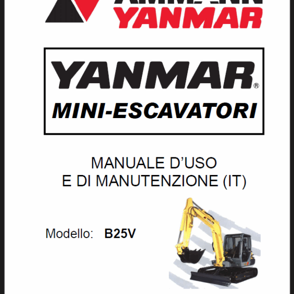 YANMAR B25V MANUALE D’USO E DI MANUTENZIONE