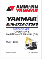 YANMAR B25V OPERATION & MAINTENANCE MANUAL