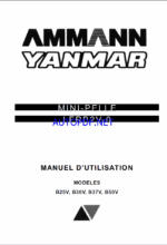 YANMAR B25V, B30V, B37V, B50V MANUEL D''UTIILIISATIION
