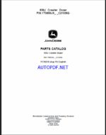 John Deere 850J Crawler Dozer Parts Catalog (PC10234)