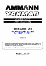 YANMAR B55W BEDIENUNGS- UND WARTUNGSANLEITUNG