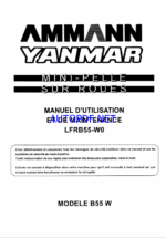 YANMAR B55W MANUEL D'UTILISATION
