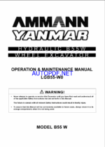 YANMAR B55W Operation and Maintenance Manual