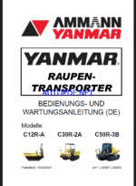 YANMAR C12R, C30R C50R BEDIENUNGS- UND WARTUNGSANLEITUNG