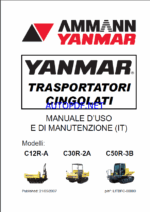YANMAR C12R, C30R C50R MANUALE D’USO E DI MANUTENZIONE