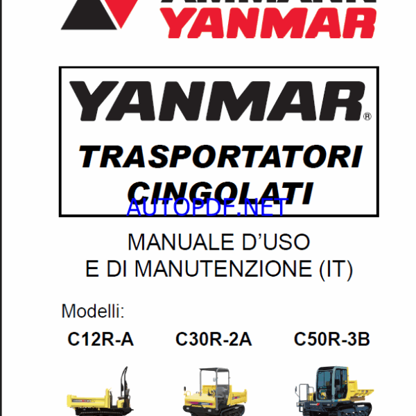 YANMAR C12R, C30R C50R MANUALE D’USO E DI MANUTENZIONE