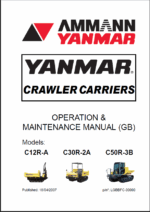 YANMAR C12R, C30R, C50R OPERATION & MAINTENANCE MANUAL