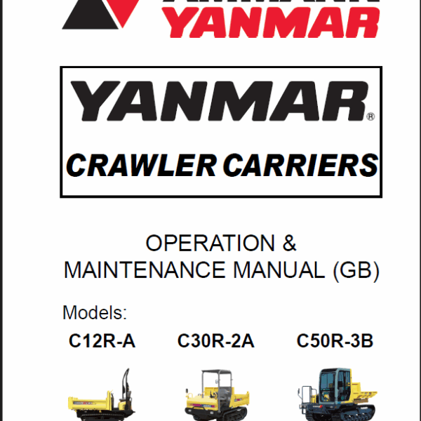 YANMAR C12R, C30R, C50R OPERATION & MAINTENANCE MANUAL