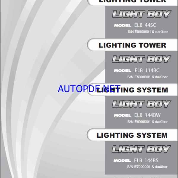 YANMAR ELB 44SC, ELB 114BC, ELB 144BW, ELB 144BS BEDIENUNGS- UND WARTUNGSANLEITUNG