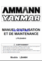 YANMAR LB446H MANUEL D’UTILISATION ET DE MAINTENANCE