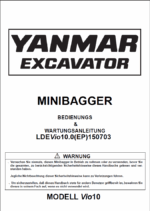 YANMAR ViO10 BEDIENUNGS & WARTUNGSANLEITUNG