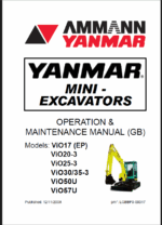 YANMAR ViO17, ViO20, ViO25, ViO30, ViO50U, ViO57U OPERATION & MAINTENANCE MANUAL