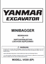 YANMAR ViO20 BEDIENUNGS & WARTUNGSANLEITUNG