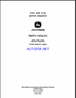 John Deere 870D AND 872D MOTOR GRADERS Parts Catalog