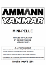 YANMAR VIO75 MANUEL D’UTILISATION ET DE MAINTENANCE
