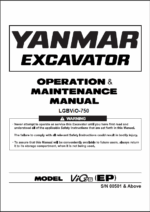 YANMAR VIO75 OPERATION & MAINTENANCE MANUAL