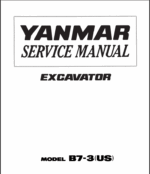 YANMAR B7-3 Crawler excavators SERVICE MANUAL