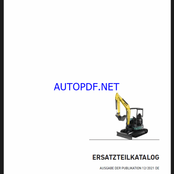 AMX 18 St V Spare EXCAVATORS Parts Catalog (DE)