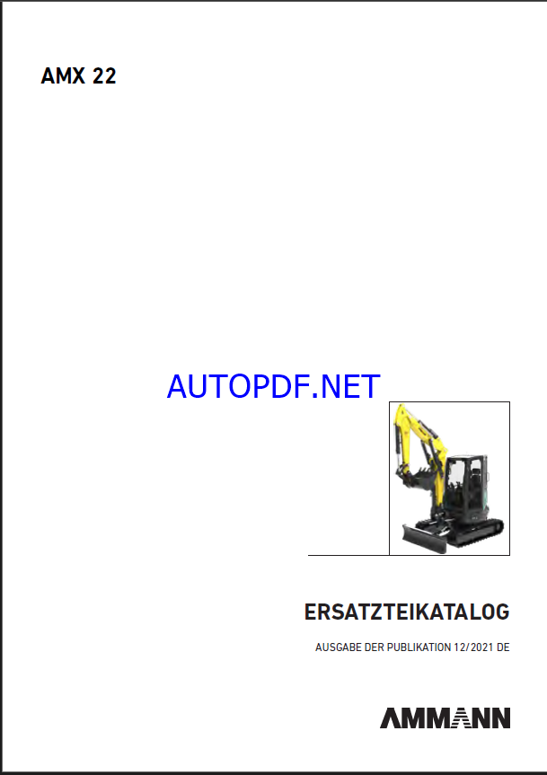 AMX 22 St V Spare EXCAVATORS Parts Catalog (DE)