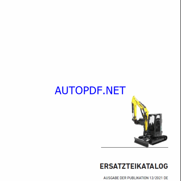 AMX 24 St V Spare EXCAVATORS Parts Catalog (DE)