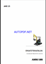 AMX 25 St V Spare EXCAVATORS Parts Catalog (DE)