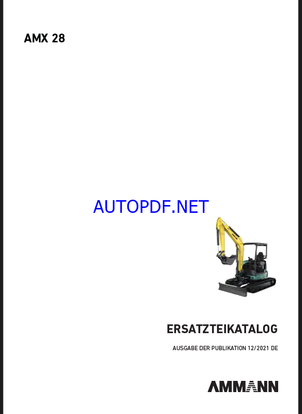 AMX 28-2 T3A Spare EXCAVATORS Parts Catalog (DE)