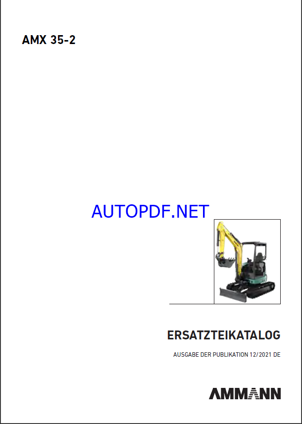 AMX 35 St V Spare EXCAVATORS Parts Catalog (DE)