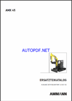 AMX 45 St V Spare EXCAVATORS Parts Catalog (DE)