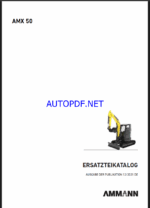 AMX 50 St V Spare EXCAVATORS Parts Catalog (DE)