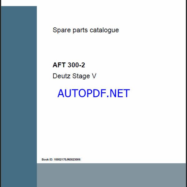AFT 300-2 St V Spare PAVERS Parts Catalog