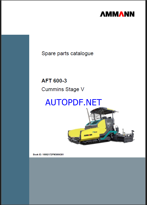 AFT 600-3 St V Spare PAVERS Parts Catalog