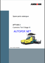 AFT 600-3 T3 Spare PAVERS Parts Catalog