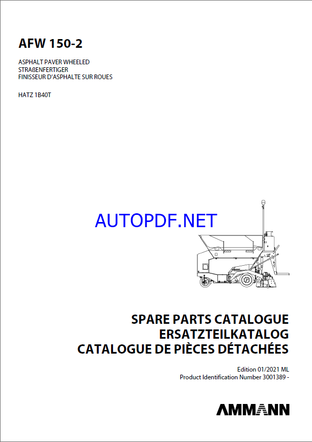 AFW 150-2 Spare PAVERS Parts Catalog