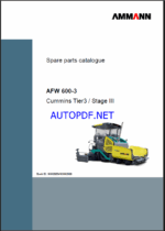 AFW 600-3 T3 Spare PAVERS Parts Catalog