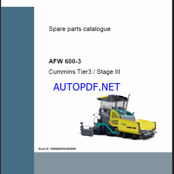 AFW 600-3 T3 Spare PAVERS Parts Catalog