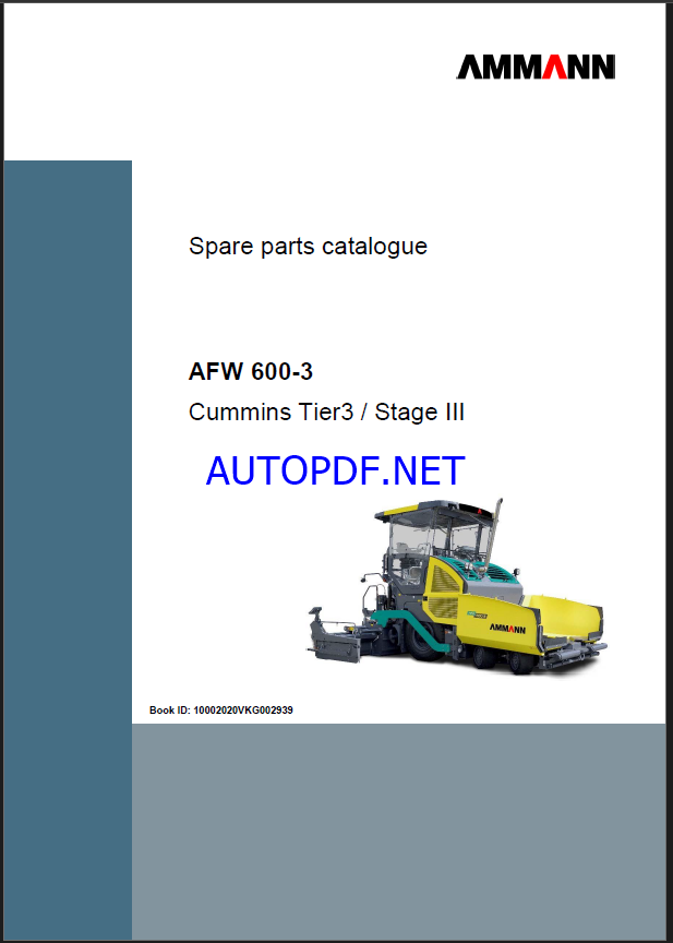 AFW 600-3 T3 Spare PAVERS Parts Catalog