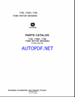John Deere 770B, 770BH, 772B 772BH MOTOR GRADERS Parts Catalog