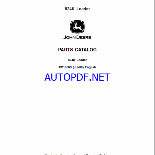 John Deere 824K Loader Parts Catalog