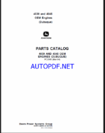 John Deere 4039 and 4045 OEM Engines (Dubuque) Parts Catalog