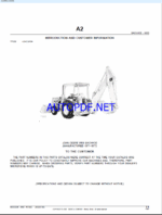 John Deere 9500 Backhoe Loader Parts Manual
