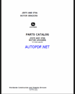 John Deere JD570 AND 570A MOTOR GRADERS Parts Catalog
