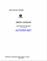 John Deere JD670 MOTOR GRADER Parts Catalog