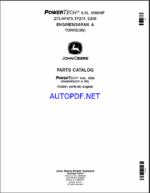John Deere PowerTech 6.8L 6068HF 275 HF475 TF275 OEM ENGINES(SARAN & TORREON) Parts Catalog (PC9081)